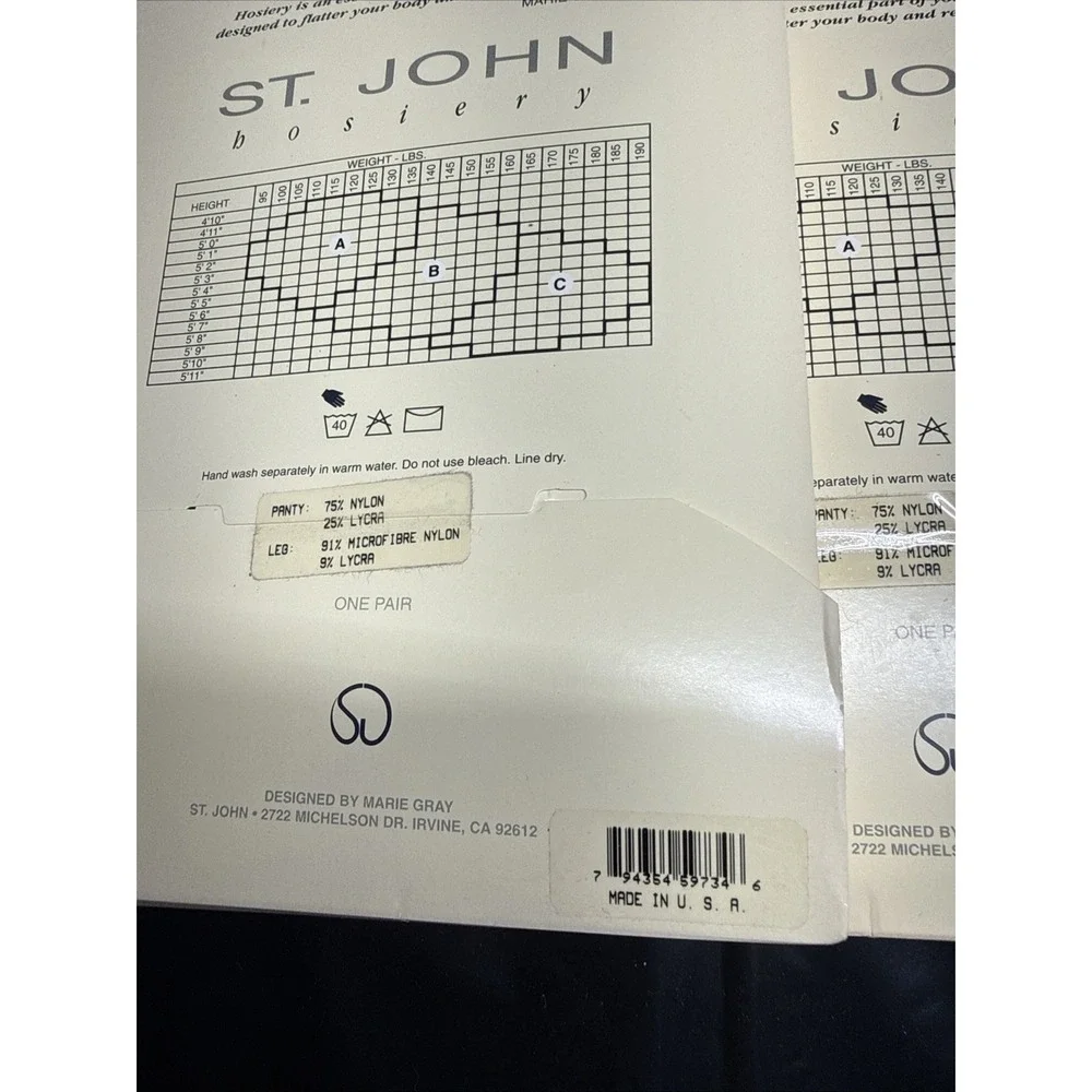 3 St. John Ultimate Opaque Toner Top Size B New Pantyhose Sealed Pine #223